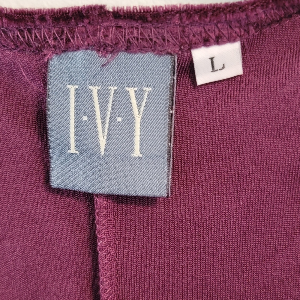 L IVY 90s Velvet Overall Dress Jumper Stripped Velvet Whimsigoth Grunge Layering - Picture 4 of 4
